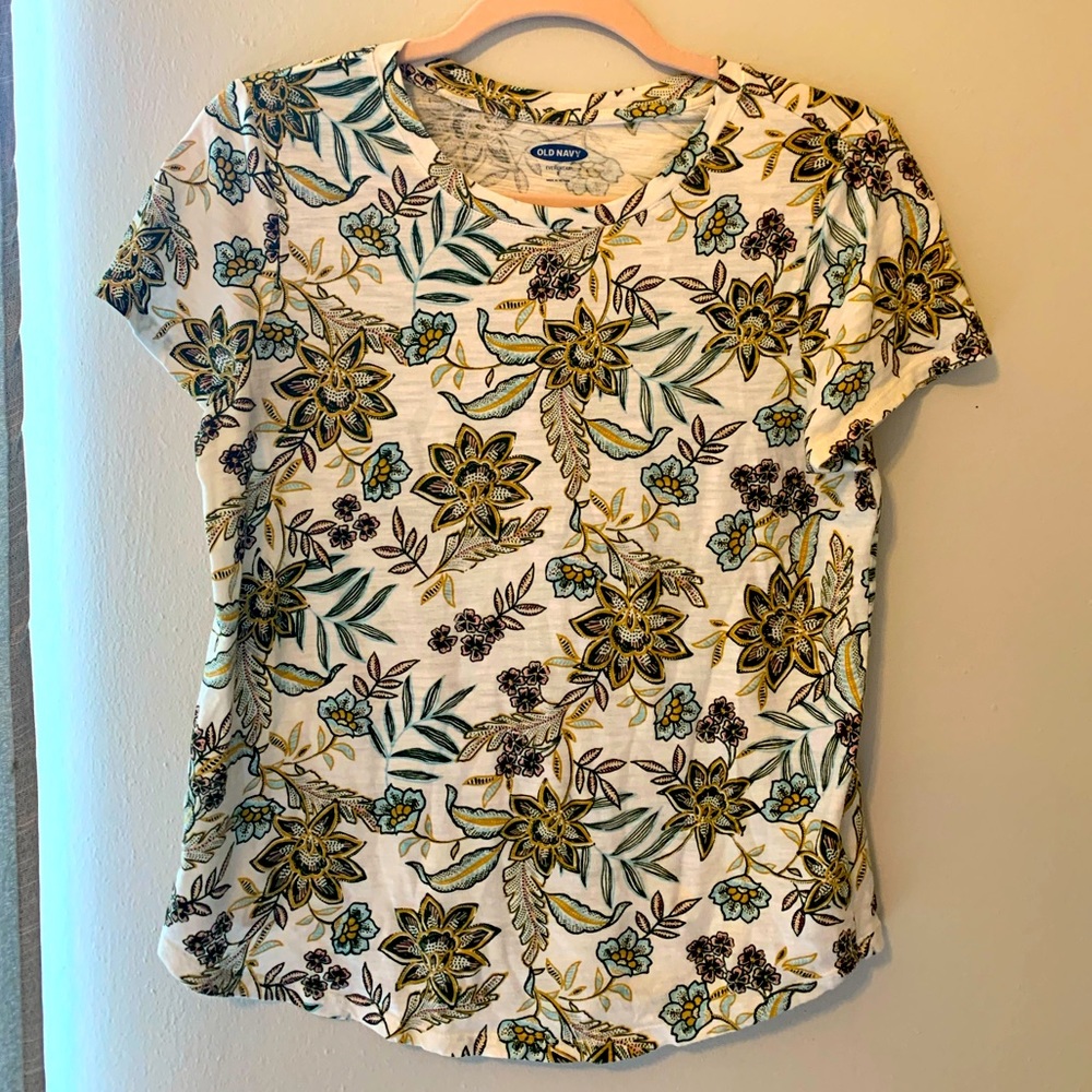 Tropical Floral Print T-Shirt